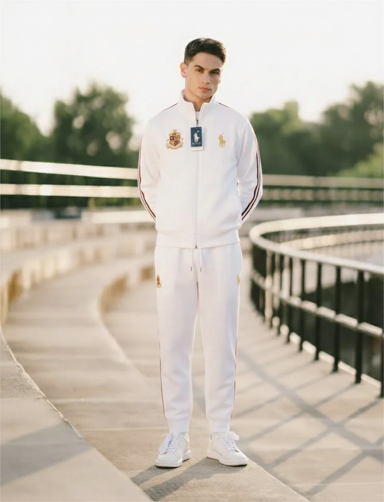 Premium Scuba Tracksuit White