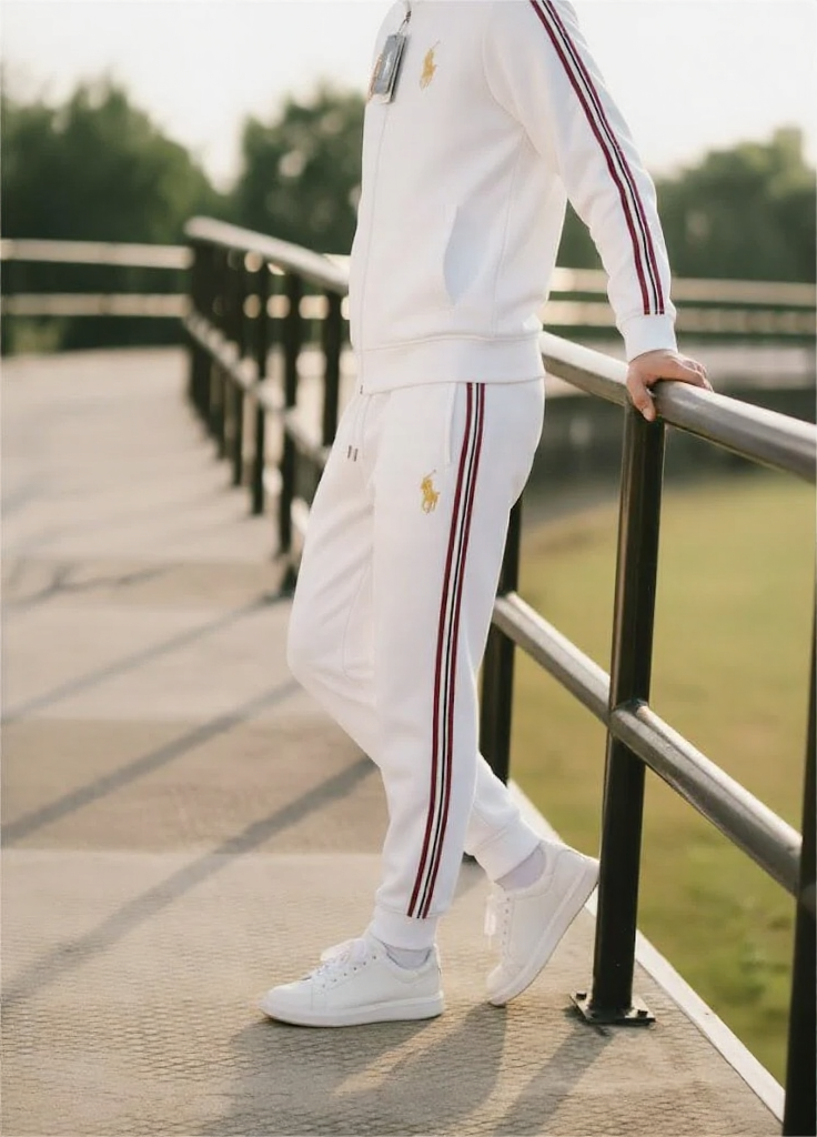 Premium Scuba Tracksuit White