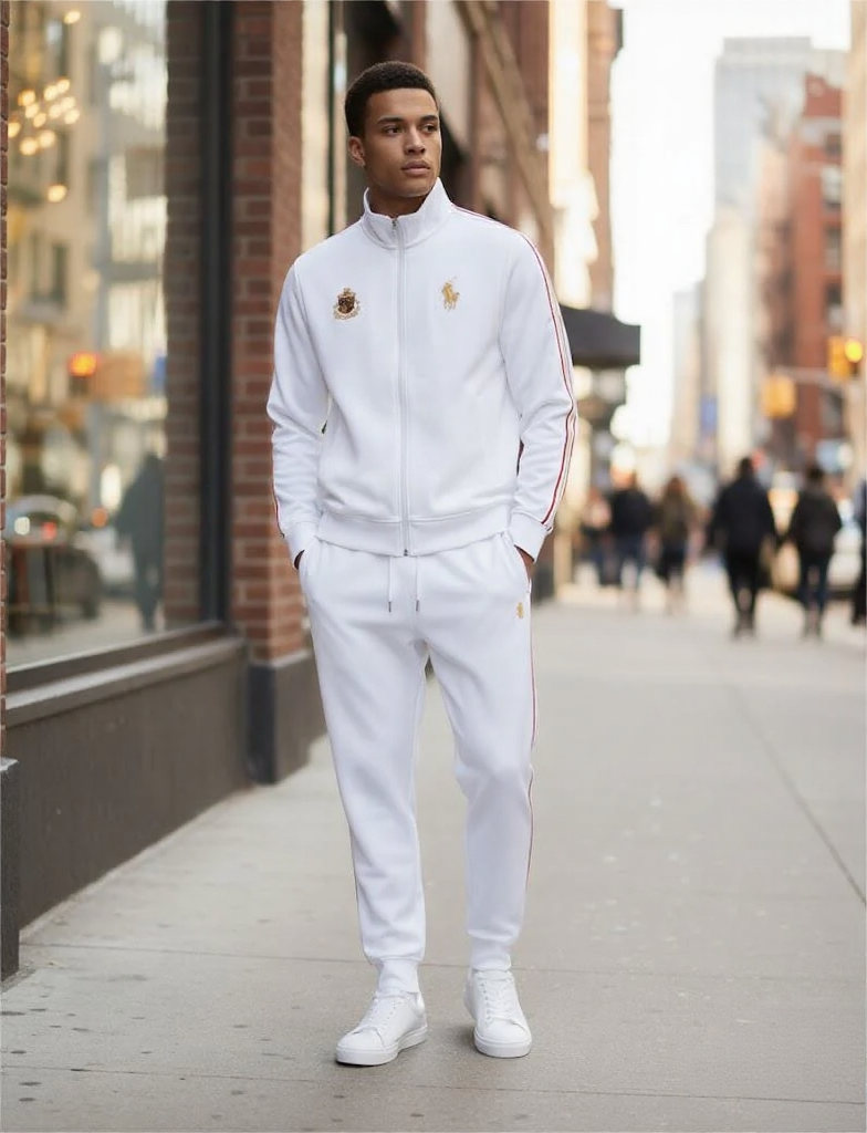 Premium Scuba Tracksuit White