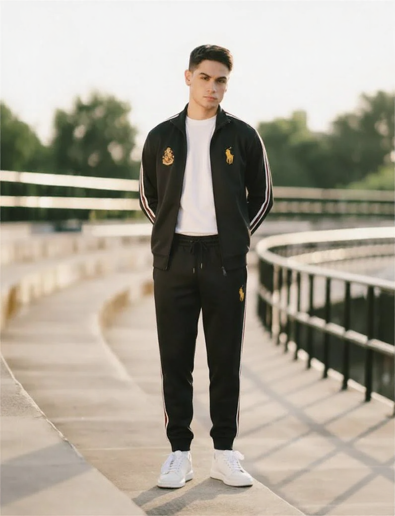 Premium Scuba Tracksuit Black