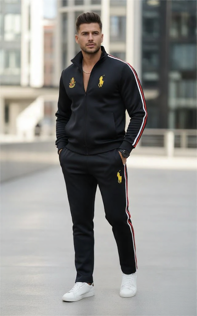 Premium Scuba Tracksuit Black