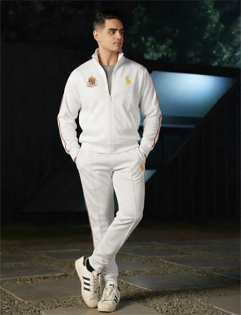 Premium Scuba Tracksuit White