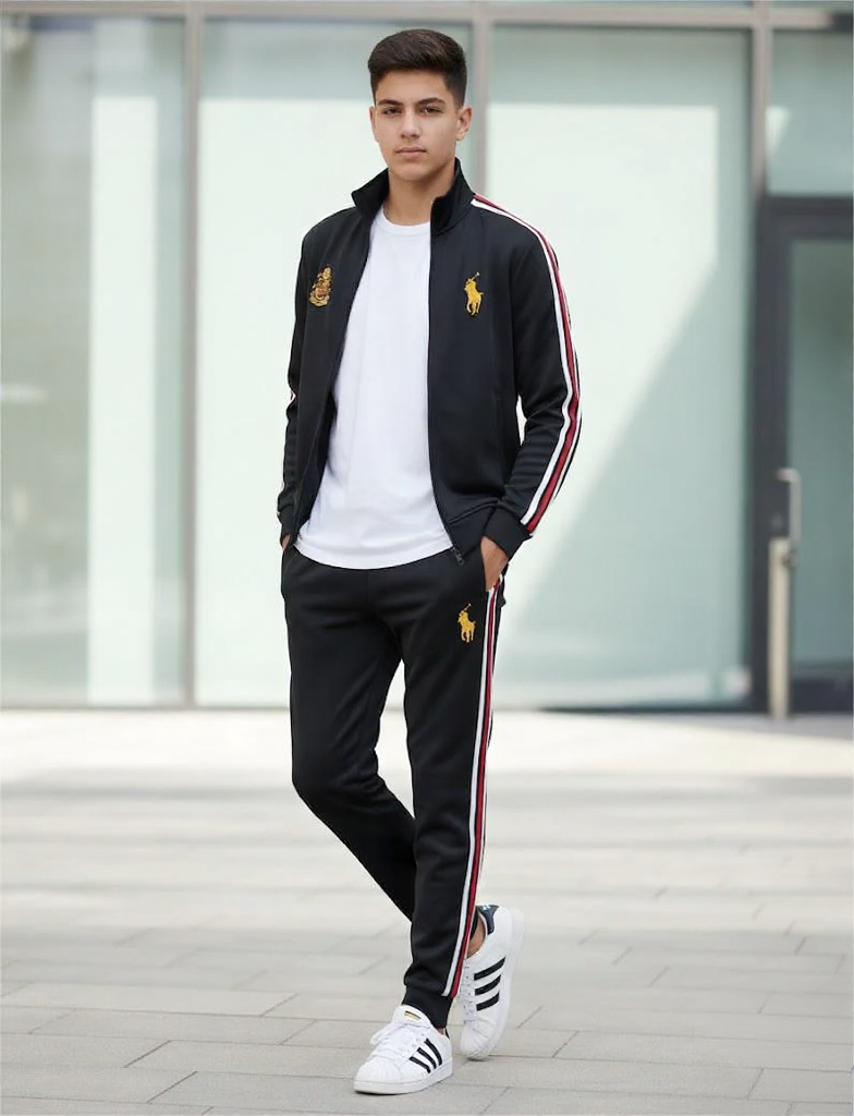 Premium Scuba Tracksuit Black